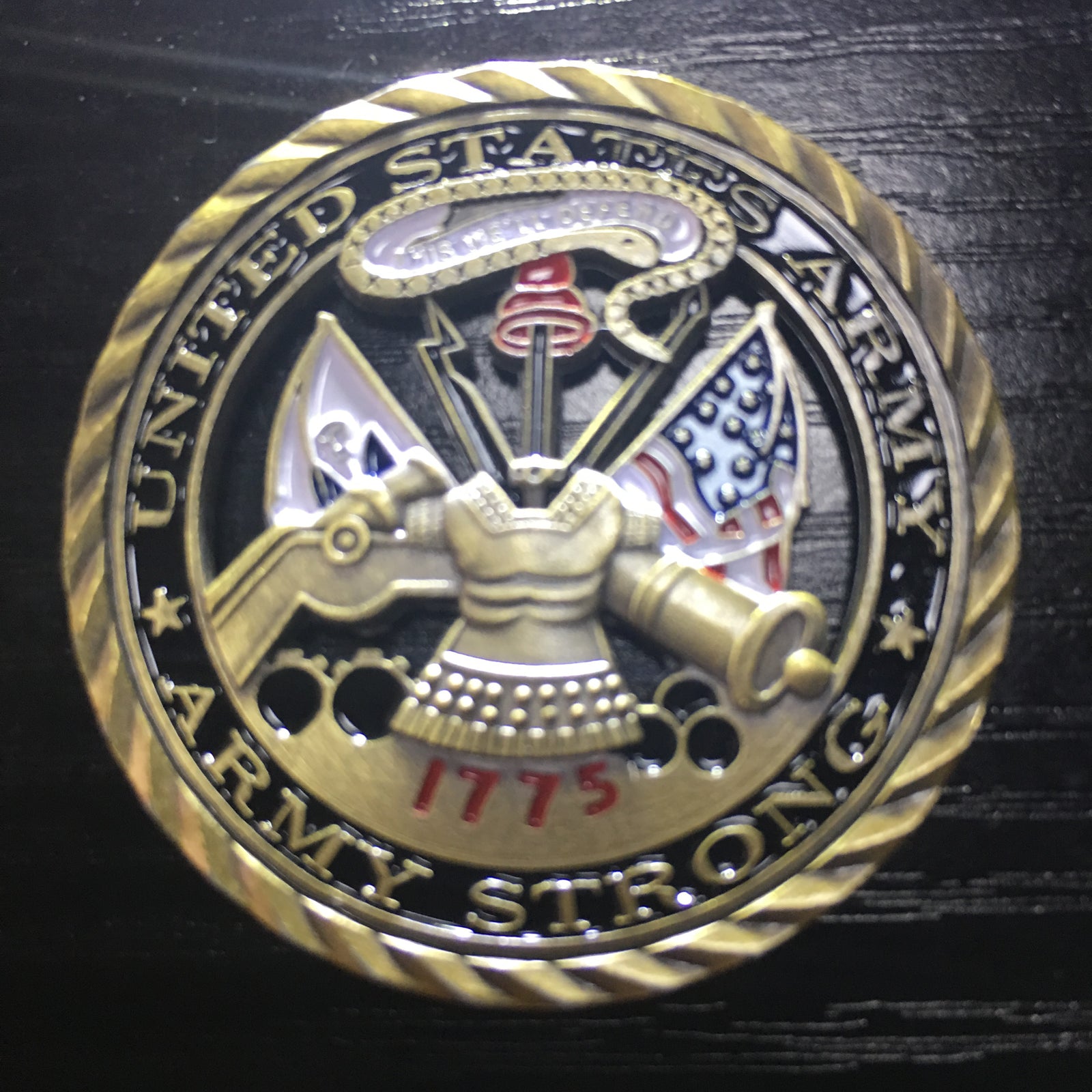 United States Army's Core Value challenge coin